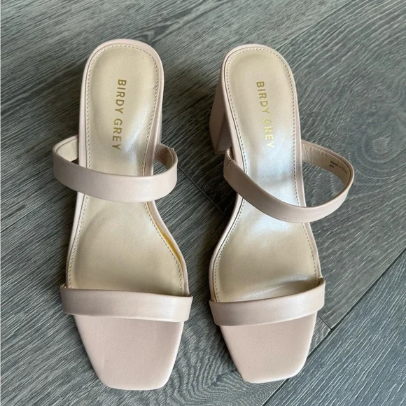 Birdy Grey Alby Low Chunky Heel in Nude Blush Size 8 - Picture 7 of 13